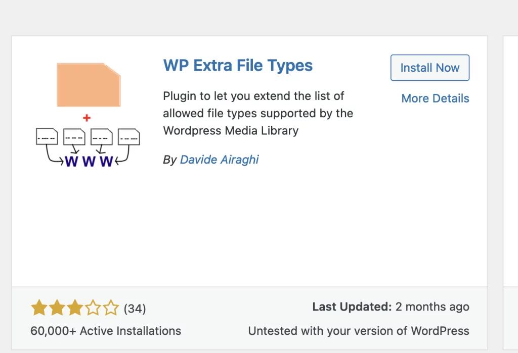 WP Extra File Types plugin